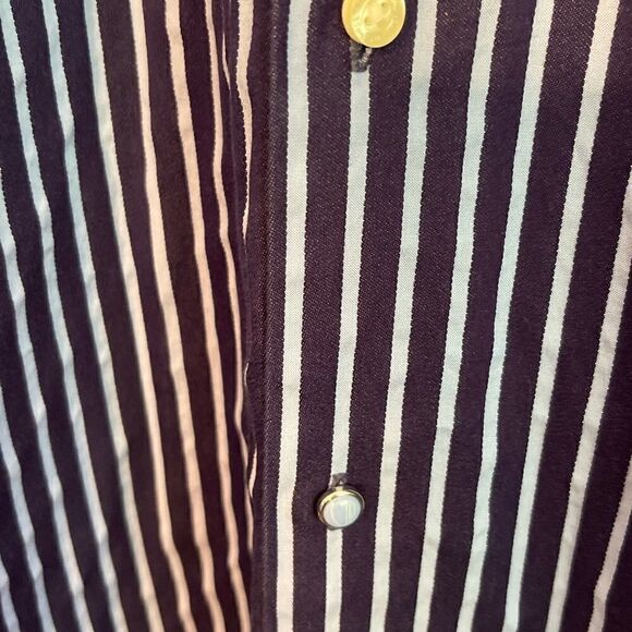 BEN SHERMAN Blue Stripes Dress Shirt.Size 16 1/2 - Picture 6 of 9